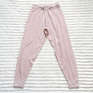 Varley Waffle Knit Lounge Joggers Pink Womens XS